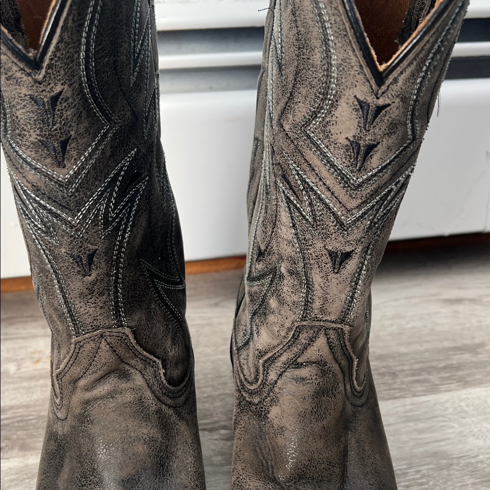Moonshine Men's Rustic Western Boots - Charcoal - Picture 4 of 9